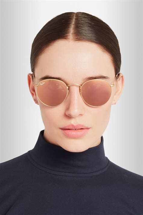 ray ban round mirrored sunglasses